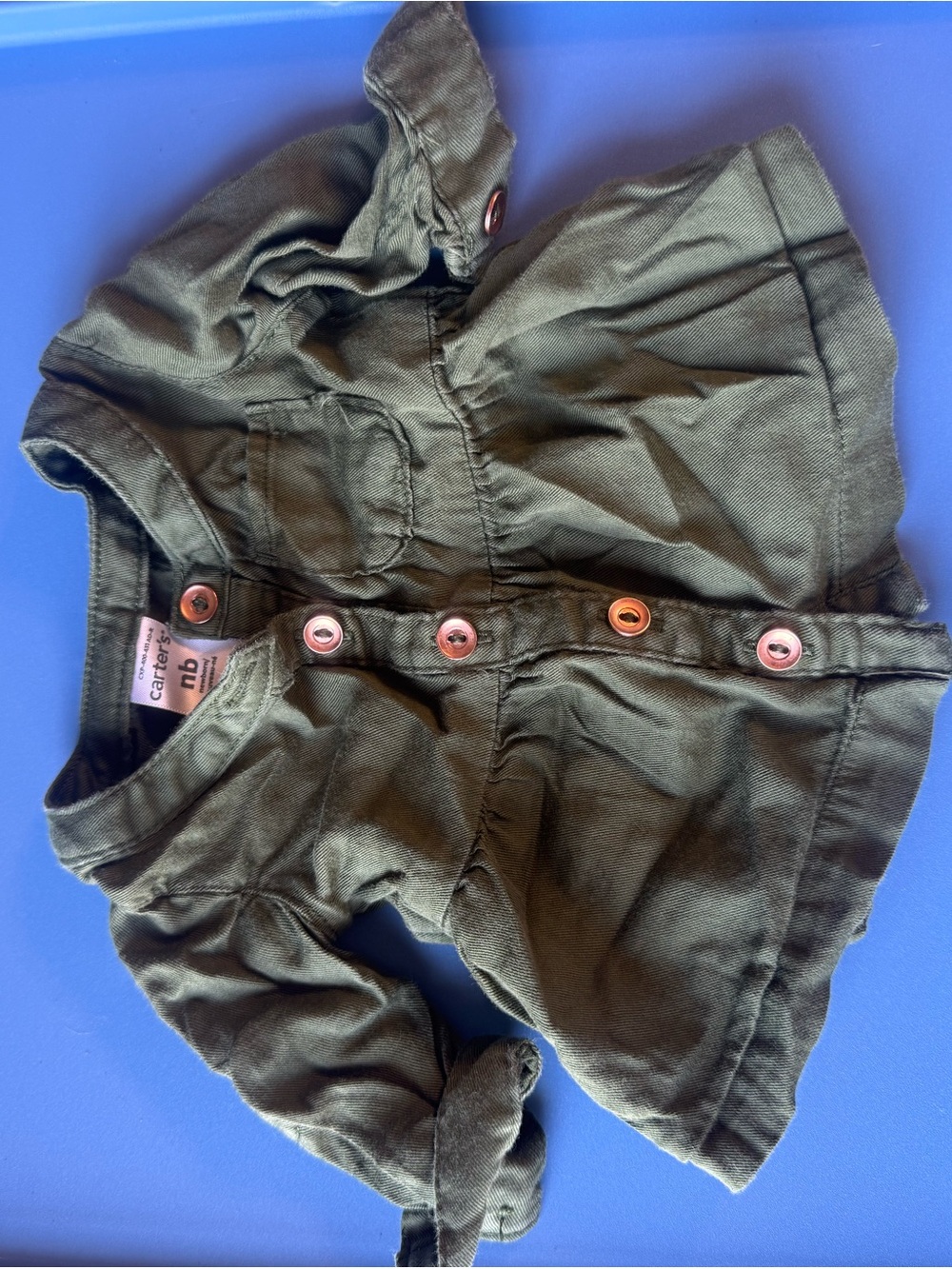 Carter's Olive Green Baby Button-Front Jacket